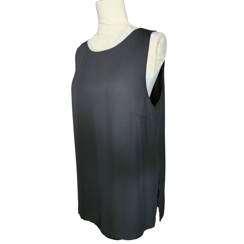 Chico's Lined Sleeveless Blouse Tank Top Women's L Black - Picture 2 of 11